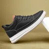 Scarpe casual uomini sneaker in pelle altezza aumenta le solette da 6 cm ascensori per scarpe regolabili per uomo britannico plus size 38-44