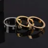 Designer Trendy Fashion Carter Same Style Six Diamond Love Ring 18K Rose Gold Titanium Steel Non fading Couple M9ZV