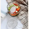 Storage Bottles 850ml Home Glass Pickle Jar With Lid Fashion Japanese Style Transparent Cucumber And Olive Pickling Container