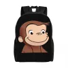 Tassen Curious George is allemaal hart -rugzakken voor vrouwen Men School College Studenten Bookbag Past 16 -inch laptop Monkey TV -series Zakken