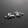 925 Sterling Silver Knutted örhängen för kvinnor Simple Fashion Luxury Brand Jewelry Party Christmas Gift 240408