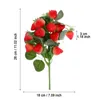 Decorative Flowers 2pcs Artificial Strawberry Fake Flower For Home Floral Arrangement Decor Stems L5