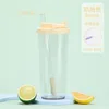 Water Bottles 850ml Clear Tumbler With Straw Reusable Transparent Double-layer Bottle For Coffee Milk DIY Smoothie Cup Drink