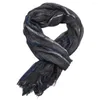 Craquins Cotton Linn Men's Scarf Fashion Men Striped Automne Hiver Hiver Long Softs Châles et enveloppe la marque masculine courte Tassel Bufanda