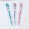 Pennor 60pieces Simulering Vaccin Spruta Gel Pen Kawaii Office Accessories Stationery Realistiska sprutan Formvattenpennor