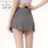 Desginer Alooo Yoga Shorts Woman Pant Top Women Womens Short Fake Sailing بطانة الجري تنورة تنورة عسكرية تنس تنس الريشة اللياقة البدنية