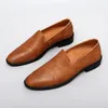 Chaussures décontractées Véritable pour hommes en cuir Slip on All-Match Hommes marchant pour hommes de haute qualité Locages élégants masculins élégants