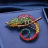 Broches grandes lizard caméléon broche manteau animal épingle en ramine de mode bijoux épingles en émail accessoires