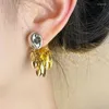 Boucles d'oreilles en peluche bijoux de mode vintage Temperament métallique pour femmes 2024 tendance simplement concevoir des accessoires d'oreille vendeurs