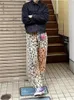 Damesjeans Houzhou y2k Vintage Leopard Baggy Woman's Harajuku denim broek Oversized Streetwear Gyaru broek Hippie Casual Spring