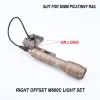 Scopes Wadsn Druckschalter Modbutton Lightwing Adapter Mount Surefir M300A M600C Taktische Taschenlampe Jagd Airsoft Picatinny Rail