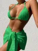 Swimwear Women Sexy Bikinis Femmes Swimsuit 3 pièces Bikini SetSwimwear Female Beach Wear maillot de bain Elegant Cross Over arrière