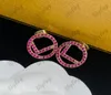 مصمم أقراط أقراط دائرة أزياء دائرة للنساء ترصيع نسائي مجوهرات فاخرة الماس F -Letters loop stud love arring weddi7264510
