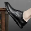 Casual Shoes Men orygine skórzane wysokiej jakości męskie sukienki biznesowe Oxfords Rozmiar 37-47