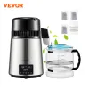 Purifiers Vevor 1.5l/h Distilling Speed 4l Water Distiller Treatmen Purifier Filter Touch Screen Time Setting 304 Stainless Home Appliance