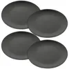 Ensembles de vaisselle 4 PCS PLAQUE DE MELAMINE NOIRE