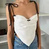 Tanks pour femmes Camis Xingqing Y2K Cami Tops des années 2000 Femmes esthétiques Spaghetti Strap Slveless Hackter Tanks With Bow Kawaii Certed Feminino Y240420