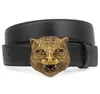 Paski Paski Męskie Paski Mężczyźni skórzane czarne pasy biznesowe Kobiety duże złoto Leopar Women Casual Casual Ceinture with Designer Box4907529