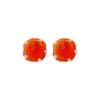 Pendientes de sementales Medieval Retro Irregular Pearl Resin Love Heart For Women Exagerated Tendy Premium Party Jewelry