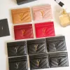 Najwyższej jakości projektanta karty Torebka moda damska luksusowe torebki kawior skóra z pudełkiem y dwustronne karty kredytowe 279N