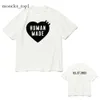 22024SS Human Make T-shirts modemerk menselijke ontwerper streetwear erior kwaliteit slub katoen gemaakte t-shirt minnaars tee tops zomer strand limited short 1470