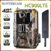 Cameras HC900LTE 4G Hunting Trail Camera 20MP 1080P Photo Traps 0.3S MMS/SMS/SMTP/FTP Wildlife Surveillance Trails Cameras 44LED IP65