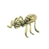 Dekorative Figuren 3d Antique Ameisen -Skulptur kreatives festes haltbares Messing -Ornament geschnitztes Kupfer kleiner Tee Haustier