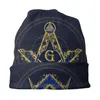 Berets Freemason Evil Eye Symbol Skullies Czapki Caps Cool Winter Women Women Mężczyznę Knitowanie Czapki Unisex Dorosły Mason Mason Bonnet