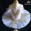 Girl Professional Ballet Tutu Tulle Dress White Blue Pink Gymnastics Leotard Diamond Dance Costume Ballet Leotard Girl Ballerina 240411