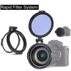 Uurig RFS ND 필터 빠른 필터 시스템 DSLR 카메라 액세서리 액세서리 퀵 스위치 브래킷을위한 58/67/72/77/82mm DSLR 렌즈 어댑터 플립 240419