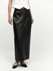 Signe in pelle oro in pelle per donne 2024 Fashion High Waist Office Long Skirt Casual Classic Female Abbigliamento femminile