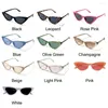 Lunettes de soleil UV400 Protection Cat Eye Vintage Small Frame Trendy Retro Shades Streetwear Accessoires pour femmes