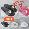 2024 Med Box Dust Bag Luxury Designer Slide Slippers Summer Sandals Men Beach Flip Flops Leather Lady Women Fashion Classic Shoes 35-45