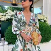 Women's 2024 New Sexy One Shoulder Digital Printed Dress