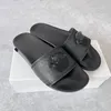 2024 med Box Dust Bag Luxury Designer Slide Slippers Summer Sandals Men Beach Flat Flip Flops Leather Women Fashion Classic Shoes Ladies EUR 35-45