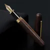 Pennor Jinhao 9056 Fountain Pen Natural Handmased Wood Fountain Pen Wood Pen f/Calligraphy Bent Nib Fashion Writing Ink Pen Gift