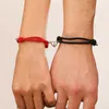 Chaîne Wanzhi Bracelets à couple magnétique Wanzhi pour femmes et hommes Creative Corde Weaving Pendant ATTRING BRACELET 2024 ACCESSOIRES À LA MODE Y240420