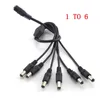 12V DC Power Splitter Plug 1 Female to 2 3 4 5 6 8 Male CCTV Cable Camera Cable CCTV Accessories Power Supply Adapter 2.1/5.5mm