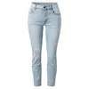 Damen Jeans Jeans Denim für Frauen Button zerrissen Streetstyle Slim Fit Franed Destized Stretchy Hosen Das tägliche Leben