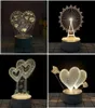 Presente do dia dos namorados Lâmpada 3D LED Night Light Gadget Lamps Decor Home Bulbo para Loves With Gifts Whole5160176