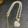 Designer Anhänger Halsketten Perlen Halskette Choker Kette Frauen Luxusbriefbrief Schmuckzubehör Liebe Geschenk