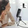 Mikrofony 192 kz laptop USB Mikrofon kondensator na żywo Karaoke Game Studio Studio Dźwięk Redukcja hałasu