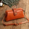 Sac vintage Vintage en cuir authentique pour femmes sacs d'épaule 2024 Brand Designer Cowhide Real Crossbody Messenger Purse