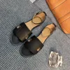 Designer sandals slippers luxury leather herringbone slippers Women sandals chaussure black brown summer fashionable sandals beach slippers