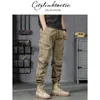 Pants pour hommes Citylink Tactic 2024 Spring and Automne Trendy Brand Black Multi Pocket Casual Workswear