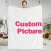 Su imagen Mantas de franela personalizada Diseño personalizado Manta de lanzamiento súper suave para silla Camada de camas de viaje Cubierta de cama 240417