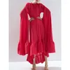 Robes décontractées yudx miyake maxi robe femme volante cape style irrégulier plissé de fête haut de gamme vestimentaire 2024 printemps