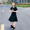 女の子のフィッシュテイルスカート2024新しい夏のドレスパーソナリティしわスリミング韓国語バージョンスカート