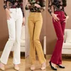 Women's Jeans 2024 Four Seasons Mid Rise Micro Flare Elastic Comfortable Casual Pants