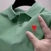 2024 Zomermensen Polo -shirt geborduurd korte mouwen vrijetijdsbedrijf Business Fashion Slim Fit Mens Polo Shirt 240420